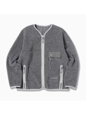 画像1: and wander / アンドワンダー / wool fleece cardigan (1)