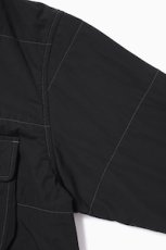 画像5: and wander / アンドワンダー / T/C alpha collarless shirt jacket (5)