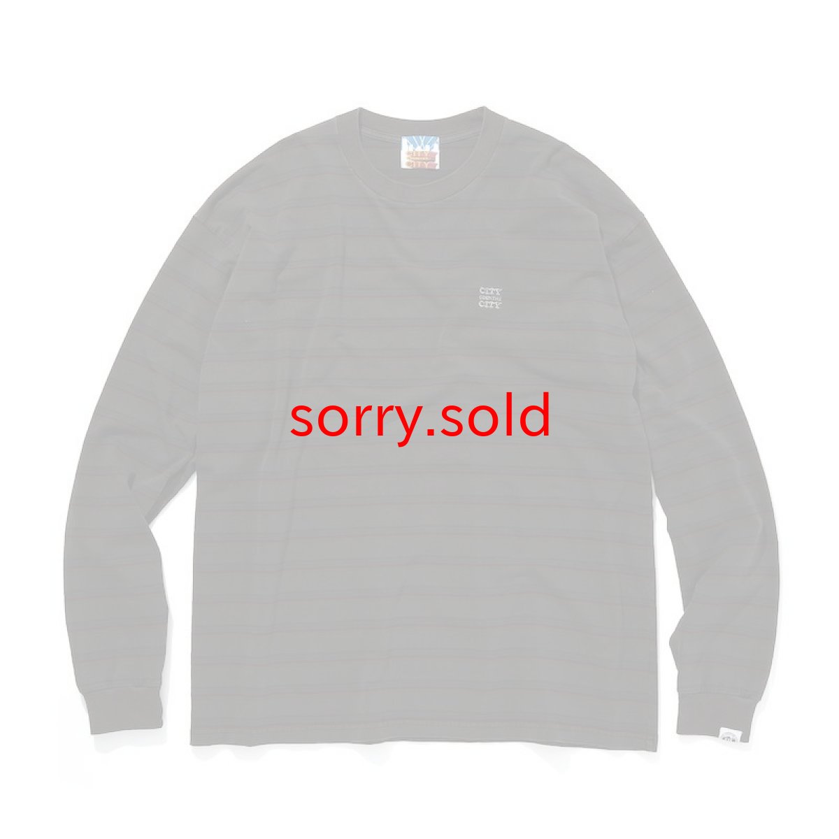画像1: CITY COUNTRY CITY / シティーカントリーシティー / EMBROIDERED LOGO OVERDYE BORDER L/S T-SHIRT (1)