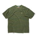 SALE CITY COUNTRY CITY / シティーカントリーシティー / EMBROIDERED LOGO OVERDYE BORDER T-SHIRT