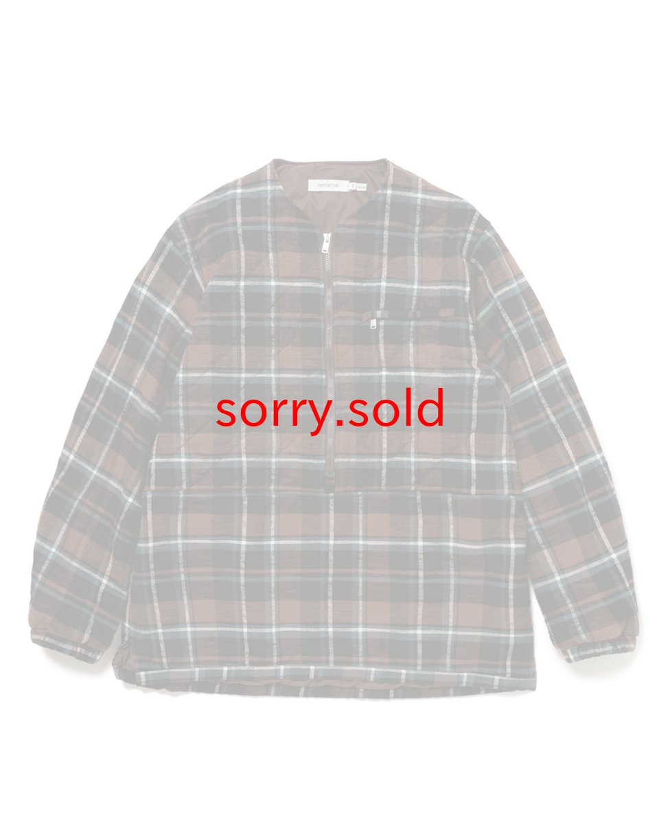 画像1: nonnative / ノンネイティブ /  HIKER PULLOVER PUFF JACKET COTTON SLUB FLANNEL CHECK  (1)
