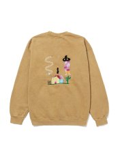 画像2: SALE Sasquatchfabrix. / サスクワァッチファブリックス / OVER DYE SWEATSHIRT"MEXICAN HOUSE" (2)