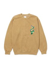 画像1: SALE Sasquatchfabrix. / サスクワァッチファブリックス / OVER DYE SWEATSHIRT"MEXICAN HOUSE" (1)
