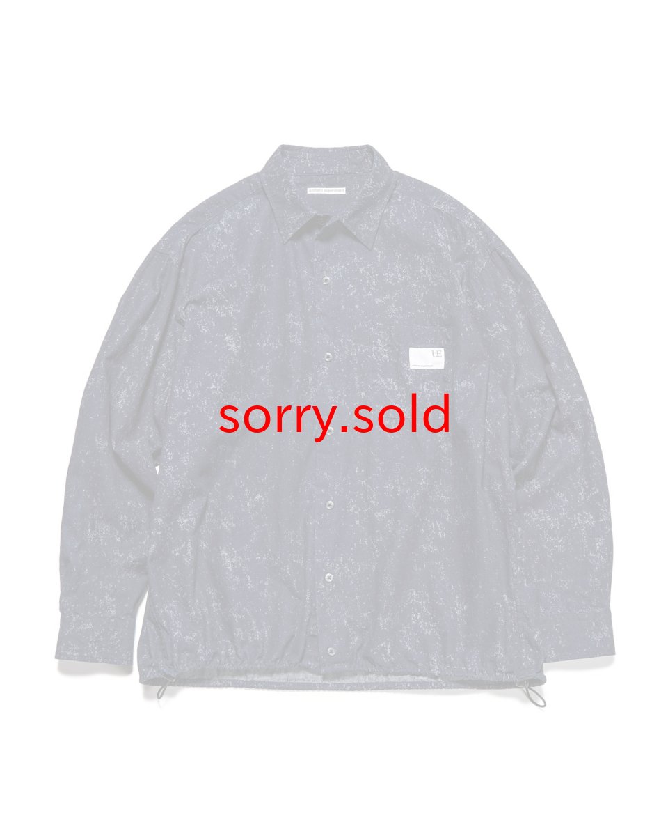画像1: uniform experiment / INDIGO PRINT DRAWCORD SHIRT (1)