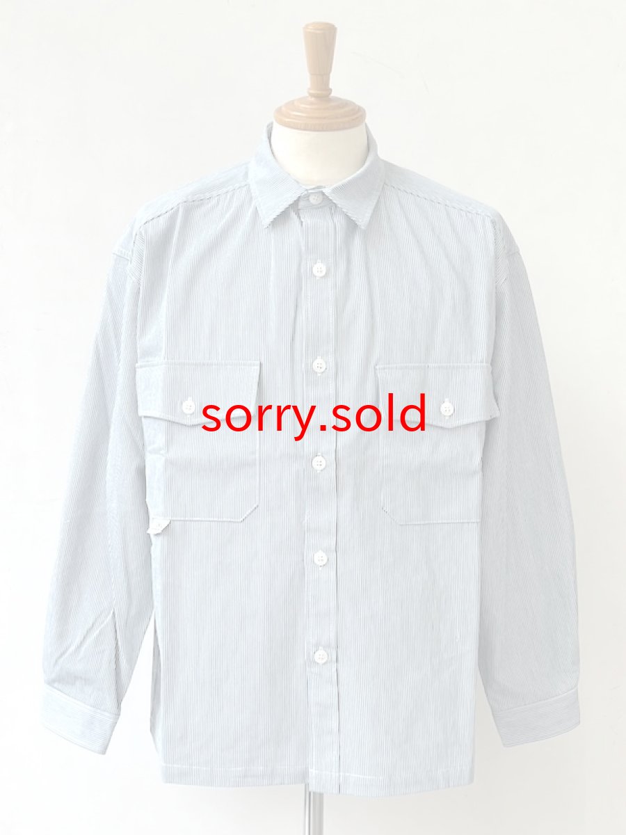 画像1: DESCENDANT / ディセンダント / MINE HICKORY STRIPE LS SHIRT (1)