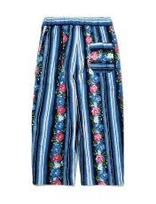画像2: SALE Sasquatchfabrix. / サスクワァッチファブリックス / EASY PANTS “MEXICAN FLOWER STRIPE” (2)
