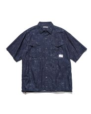 画像1: SALE uniform experiment / INDIGO PRINT S/S FISHING SHIRT (1)
