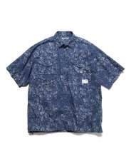 画像6: SALE uniform experiment / INDIGO PRINT S/S FISHING SHIRT (6)