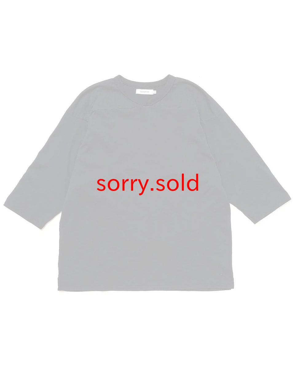 画像1: nonnative / ノンネイティブ / COACH Q/S V-NECK TEE COTTON JERSEY OVERDYED (1)
