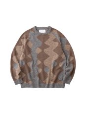 画像1: White Mountaineering / ホワイトマウンテニアリング / INTARSIA KNIT PULLOVER (1)