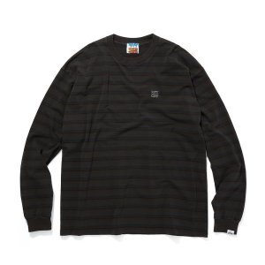 画像: CITY COUNTRY CITY / シティーカントリーシティー / EMBROIDERED LOGO OVERDYE BORDER L/S T-SHIRT