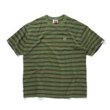 画像: CITY COUNTRY CITY / シティーカントリーシティー / EMBROIDERED LOGO OVERDYE BORDER T-SHIRT