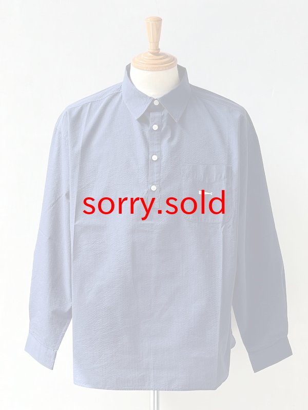 画像1: DESCENDANT / ディセンダント / VOIL PULLOVER LS STRIPE SHIRT