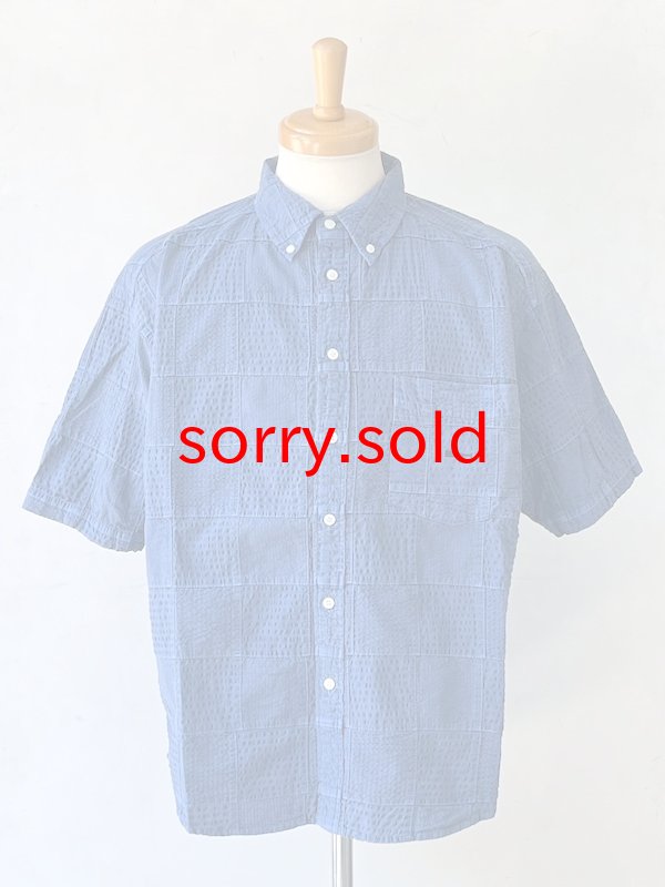 画像1: DESCENDANT / ディセンダント / DISTRIBUTION PATCHWORK SS SHIRT PIGMENT DYE