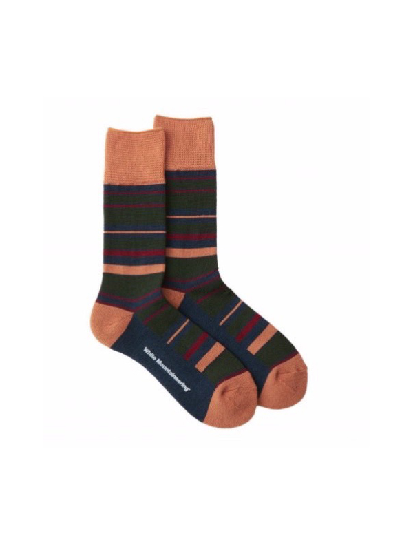 画像1: SALE 30%OFF White Mountaineering / ホワイトマウンテニアリング / MULTI STRIPE SOCKS