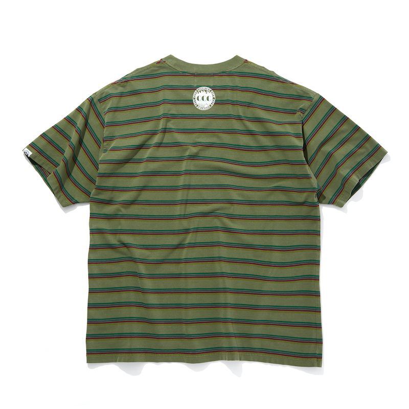 画像2: CITY COUNTRY CITY / シティーカントリーシティー / EMBROIDERED LOGO OVERDYE BORDER T-SHIRT