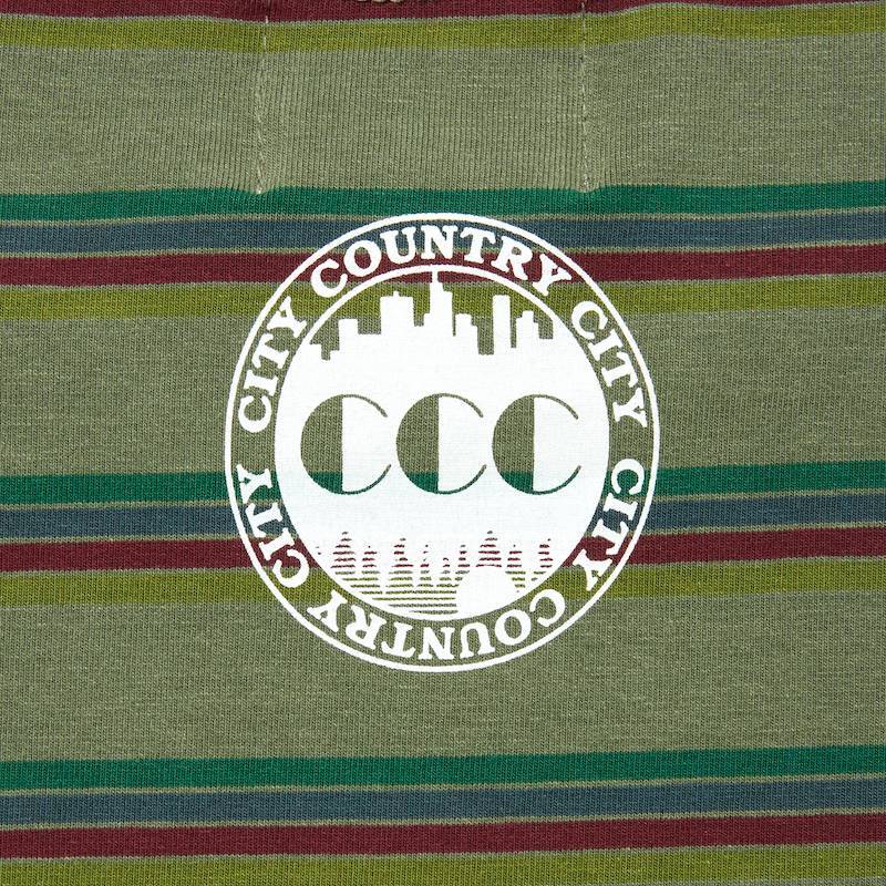 画像4: CITY COUNTRY CITY / シティーカントリーシティー / EMBROIDERED LOGO OVERDYE BORDER T-SHIRT