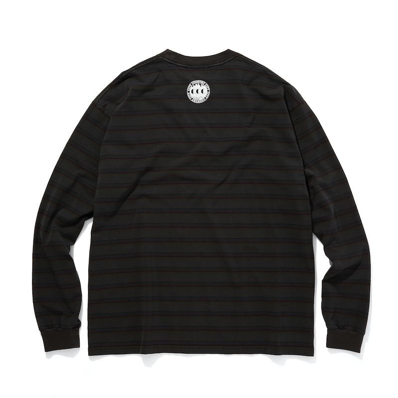 画像2: CITY COUNTRY CITY / シティーカントリーシティー / EMBROIDERED LOGO OVERDYE BORDER L/S T-SHIRT