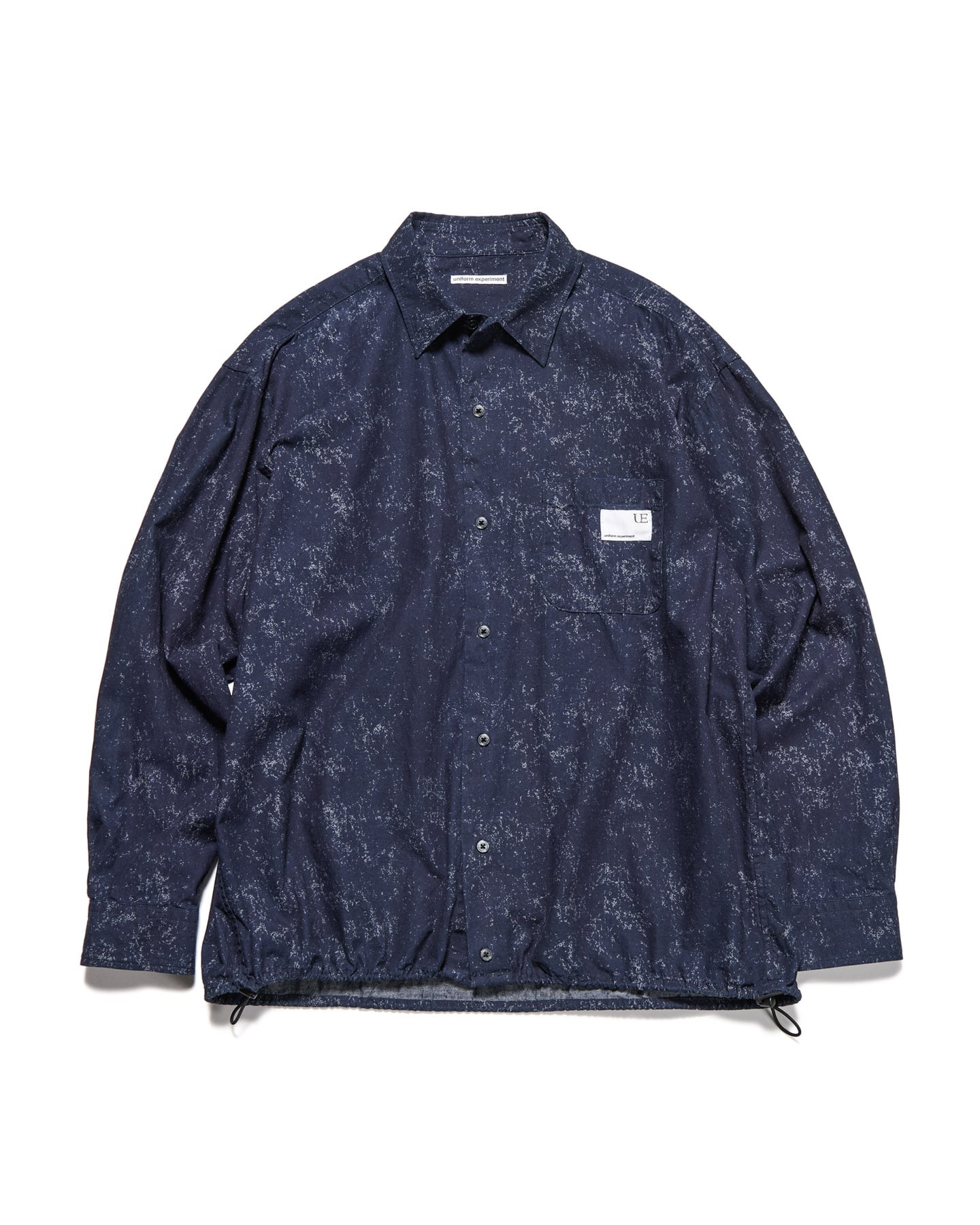 画像1: uniform experiment / INDIGO PRINT DRAWCORD SHIRT